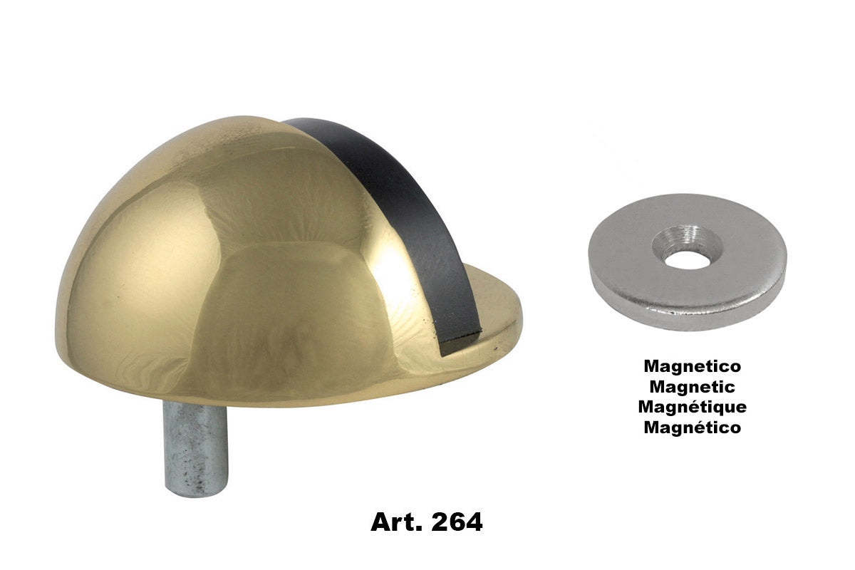 IBFM Art. 264 Arresto per Porte MAGNETICO completo di viti e tasselli Colore Cromo Satinato cod. 264CS