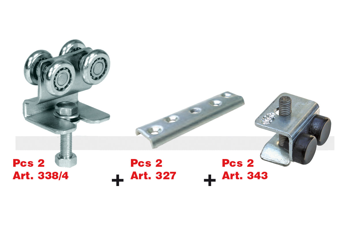 IBFM Art. 338/4KIT Kit Carrello per portone scorrevole In Acciaio Zincato