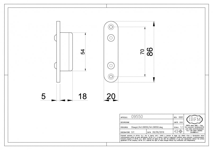 IBFM Art. 9550 Contatti elettrci