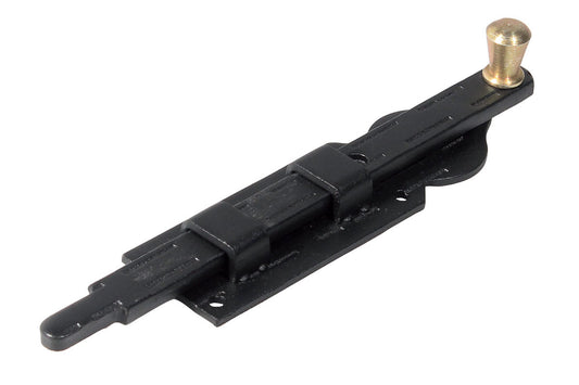 IBFM Art. 43 Catenaccio Rustico Verticale Nero Goffrato In Ferro Verniciato Nero Goffrato 200mm cod. 043200