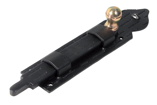 IBFM Art. 44 Catenaccio Rustico Verticale Nero Goffrato In Ferro Verniciato Nero Goffrato 200mm cod. 044200