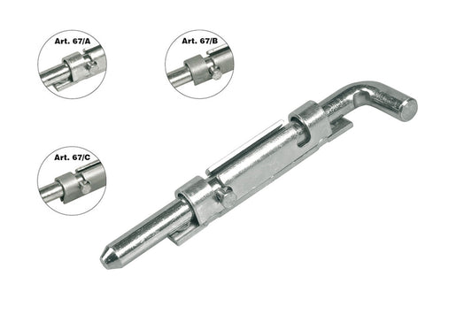 IBFM Art. 67/A-67/B-67/C Paletto Rotondo per Cancelli In Acciaio Zincato 200mm cod. 067200B