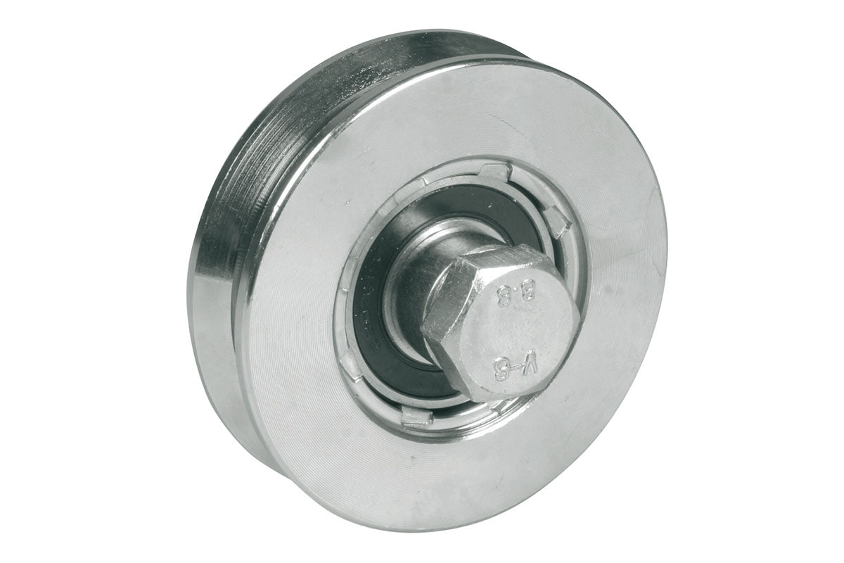 IBFM Art. 360 Ruota per Cancelli Gola "V" In Acciaio Zincato 200mm cod. 360200