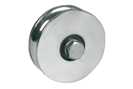 IBFM Art. 361 Ruota per Cancelli Gola Semitonda diam. 14 con un cuscinetto In Acciaio Zincato 140mm cod. 361140
