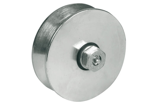 IBFM Art. 366/S Ruota per Cancelli Gola "V" con Ingrassatore In Acciaio Zincato 120mm cod. 366120S