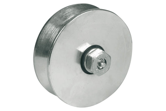 IBFM Art. 367/S Ruota per Cancelli Gola Tonda con Ingrassatore In Acciaio Zincato 120mm cod. 367120S