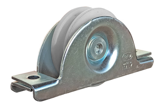 IBFM Art. 992/LNY Ruota in Nylon con Supporto Interno - 1 Cuscinetto - Gola Tonda Ruota in Nylon, componenti in INOX 80mm cod. 992080LNY
