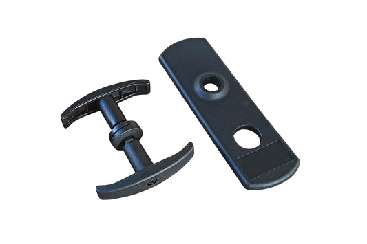 IBFM Art. 1437/T Maniglia e placca in Nylon per Porte Basculanti In Nylon colore Nero