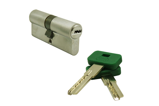 IBFM Art. 2304/CS Cilindro di Sicurezza KA In Ottone Cromo Satinato 35/35mm cod. 23043535CSKA