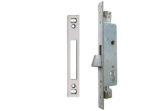 IBFM Art. 2502 Serratura a Baionetta Frontale Nickelato - Corpo Zincato 35mm cod. 2502035