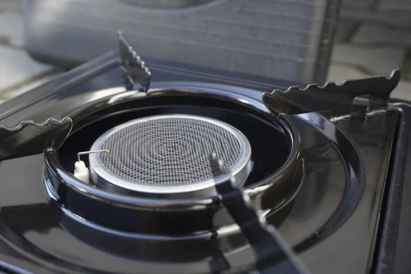 Fornello da Campeggio con Bruciatore in Ceramica - Valigetta in Plastica