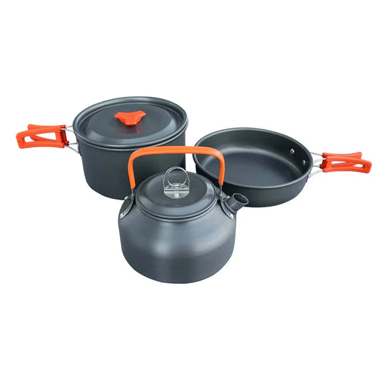 Set da Pentole da Campeggio 3 Pezzi - Outdoor Adventure Teksone