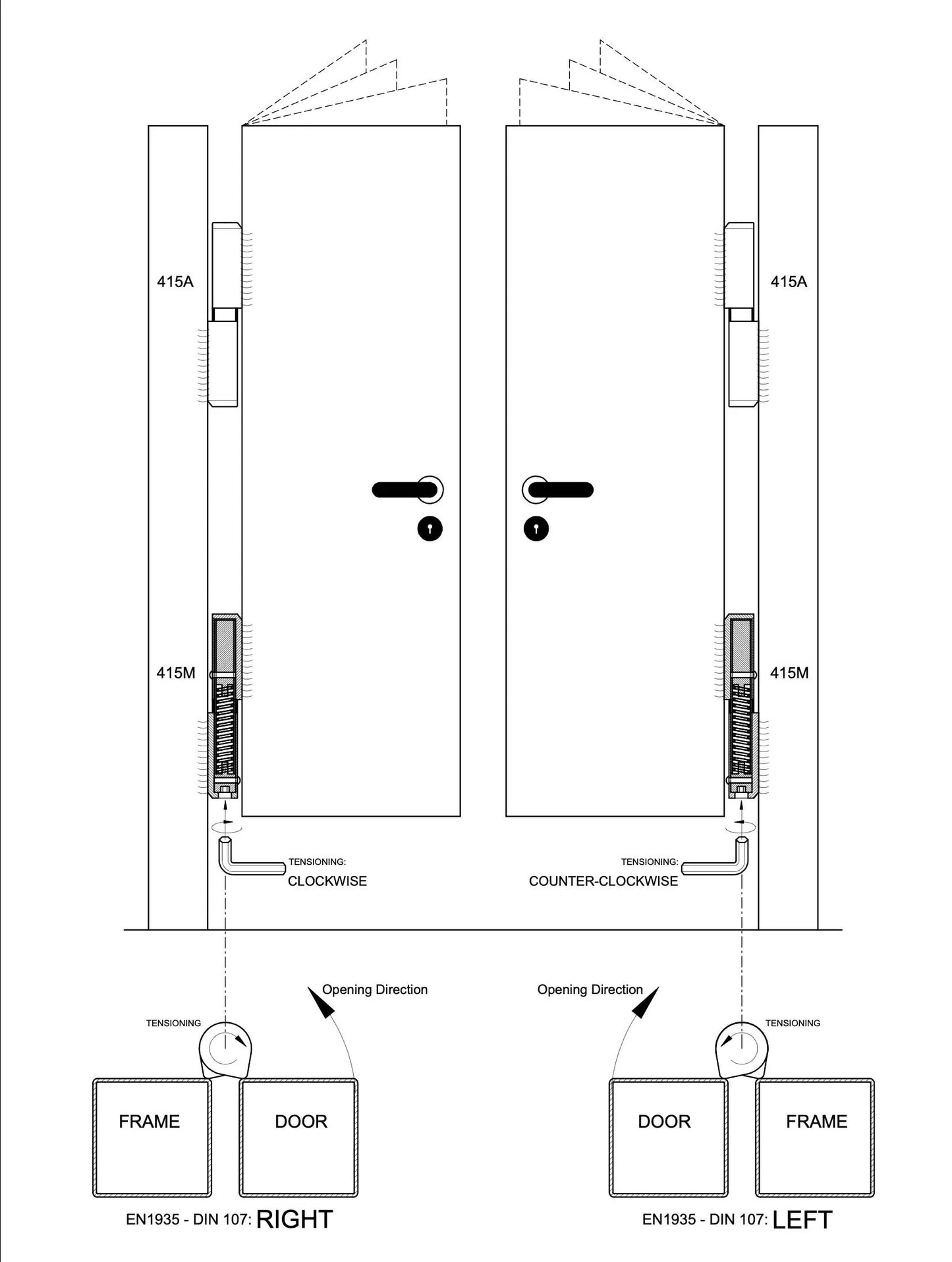 Art. 415/MI-KIT Kit Cerniera a Goccia con Molla